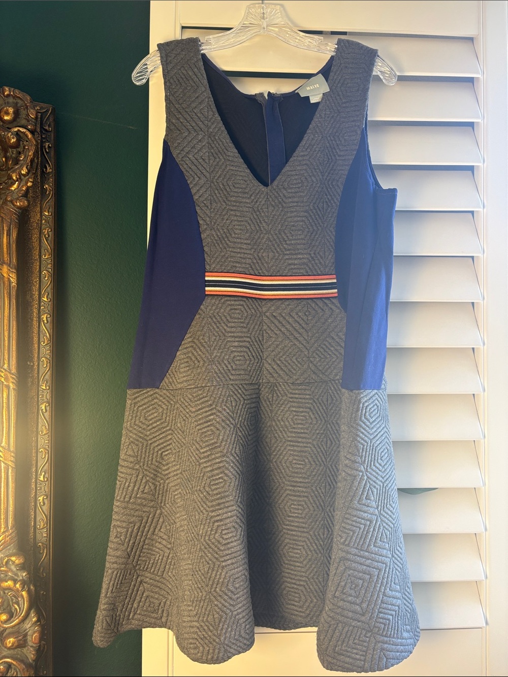 Anthropologie Maeve Ludlow Quilted Fit & Flare Dress, Size Large